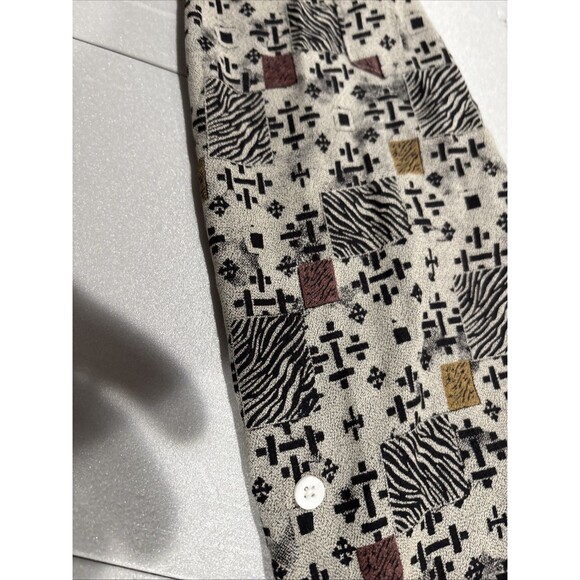 ABOY Men’s XXL Button Down Long Sleeve Shirt Geometric Paisley Rare - Picture 15 of 16